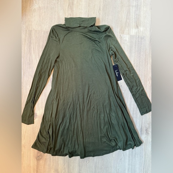 NWT Lulus Sway, Girl, Sway! Olive Green Swing Dress - Picture 4 of 4
